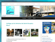 Tablet Screenshot of college-saint-exupery-niort.com
